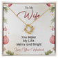 Christmas Necklace Gift for Wife from Husband Jewelry with Message Card