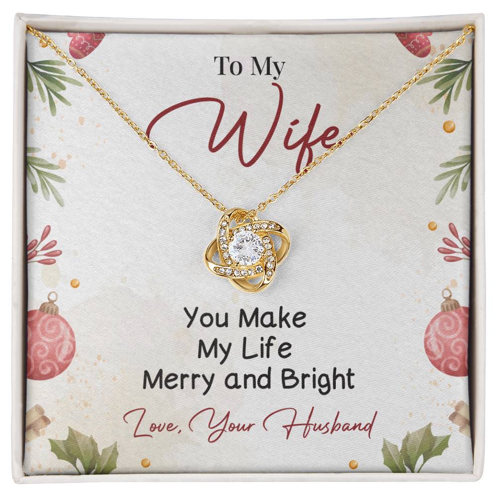 Christmas Necklace Gift for Wife from Husband Jewelry with Message Card