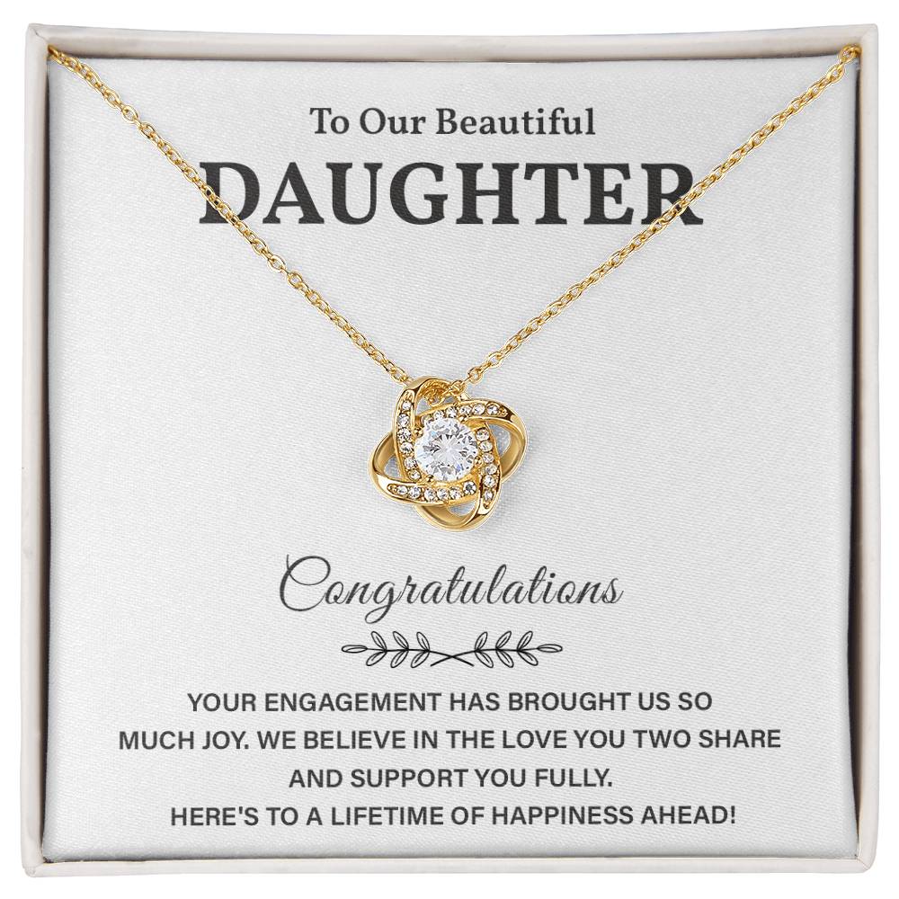 To Our Beautiful Daughter Engagement Necklace Gift Dad Sentimental Gift For Daughter’s Engagement Jewelry Gift For Daughter’s Engagement Daughter’s Special Day Necklace Meaningful Engagement Gift For Daughter Engagement Jewelry For Daughter