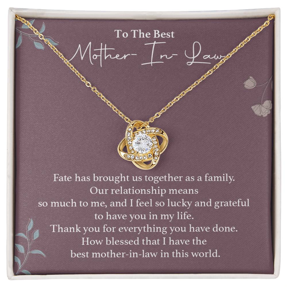 To The Best Mother-in-law Necklace Necklace For Thanking Mother-in-law Necklace For Mother-in-law On Wedding Day Necklace For Groom’s Mother Special Bond With Mother-in-law Necklace Sentimental Keepsake For Mother-in-law Best Mother-in-law Necklace Gift