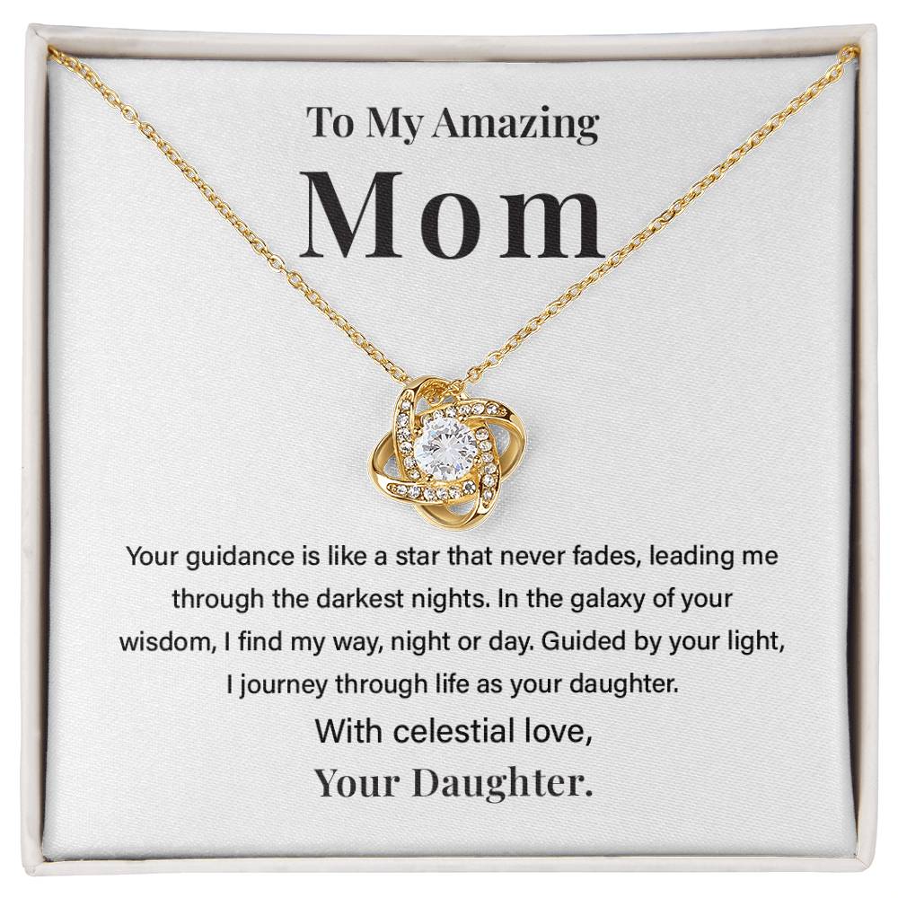 Amazing Mom Necklace from Daughter – Gift with Celestial Message Card