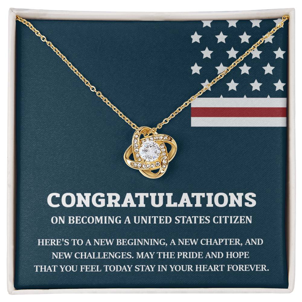 Congratulations Necklace For New U.s. Citizen Necklace For New U.s. Citizen Necklace For U.s. Citizenship Success Necklace For Official U.s. Citizen Jewelry For New U.s. Citizen Necklace With Message Of Hope Gift For American Patriot