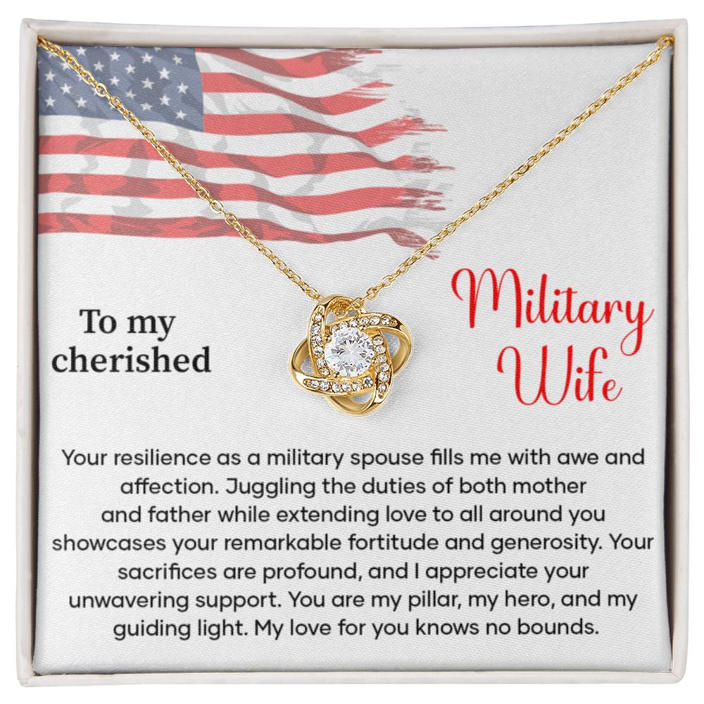 Gift for Military Wife with Patriotic Message Card