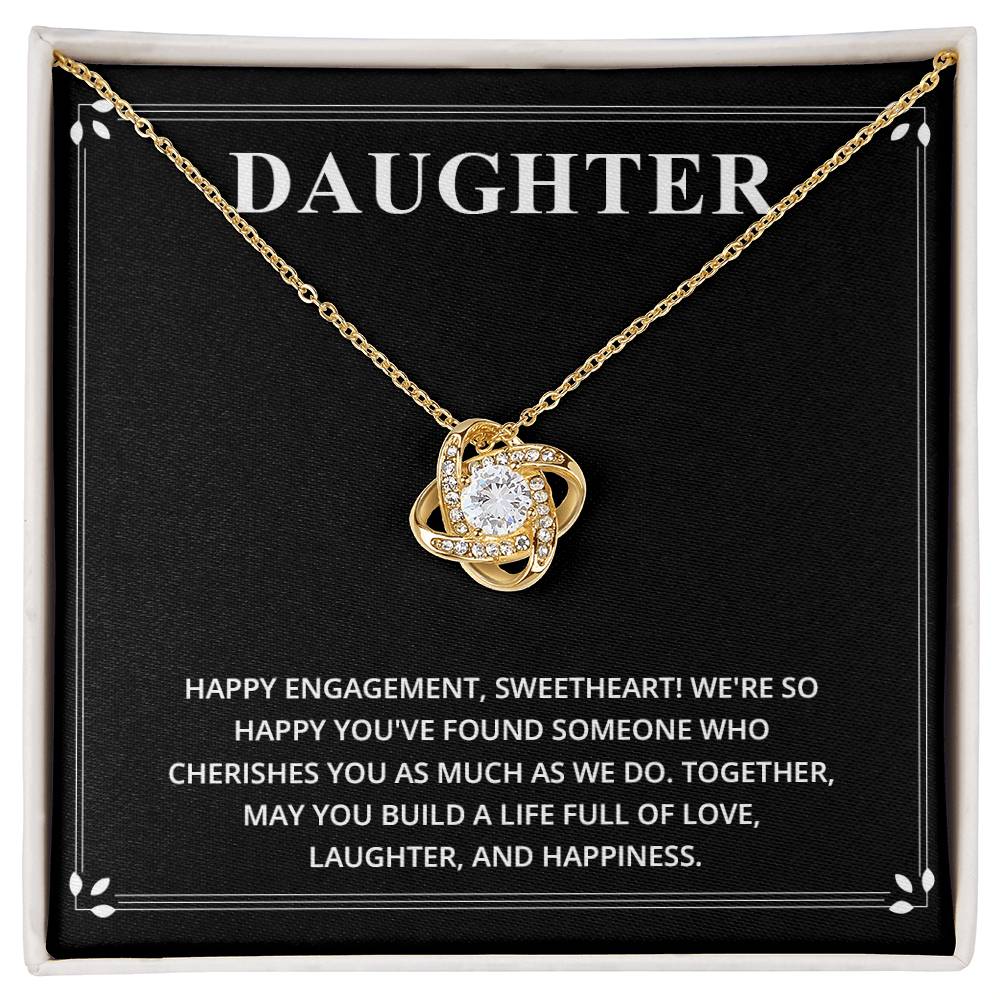 Daughter Happy Engagement Necklace Daughter Engagement Necklace Happy Engagement Gift For Daughter Sentimental Gift For Daughter’s Engagement Jewelry Gift For Daughter’s Engagement Daughter Love And Joy Gift Meaningful Engagement Gift For Daughter