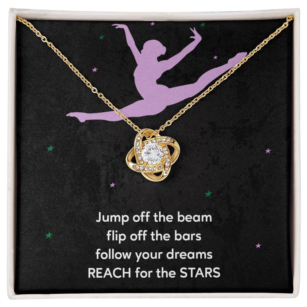 Gymnastics Necklace Gift for Girls – Reach the Stars