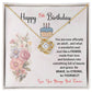 18th Birthday Necklace Gift for Daughter – Flower Message Box