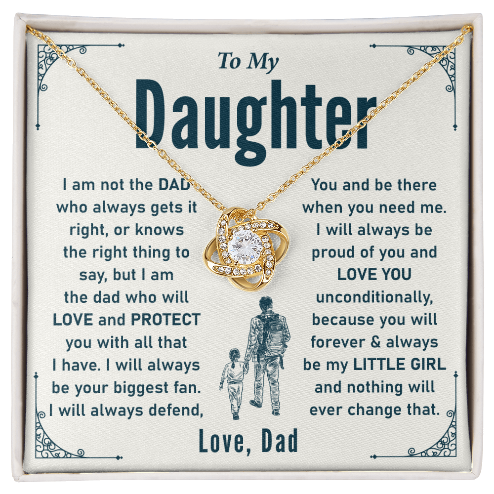 Father to Daughter Necklace Gift Box Message Card