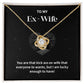 Kickass Ex-Wife Necklace Gift with Message Card