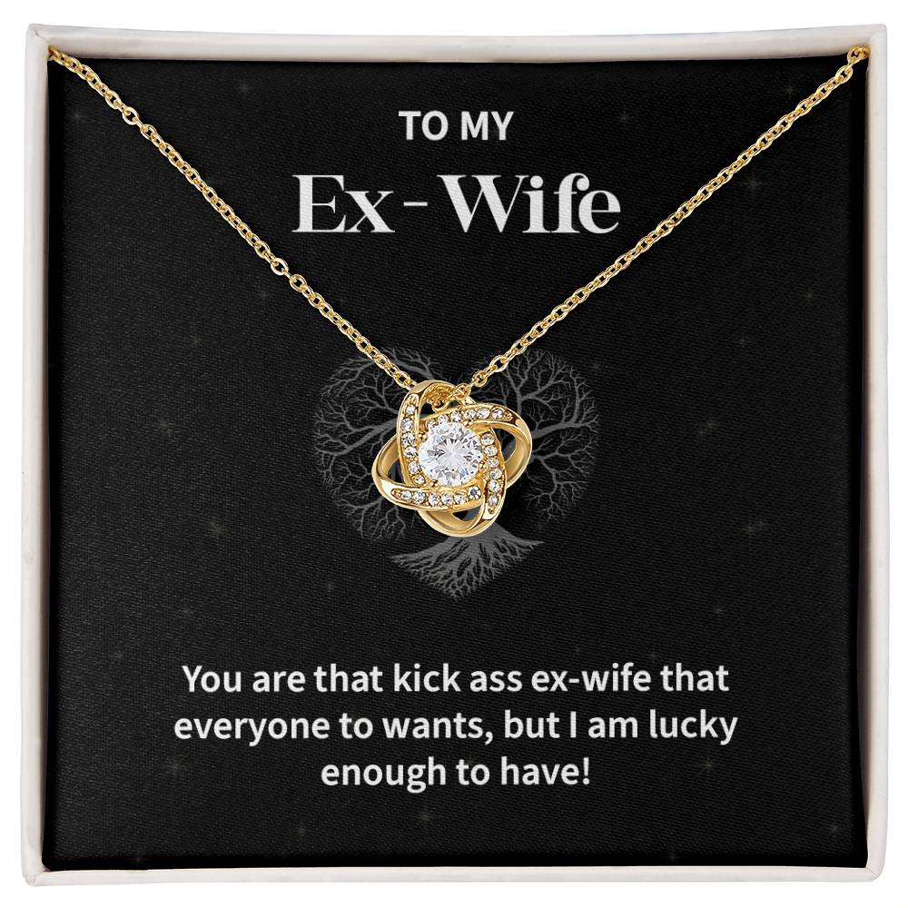 Kickass Ex-Wife Necklace Gift with Message Card