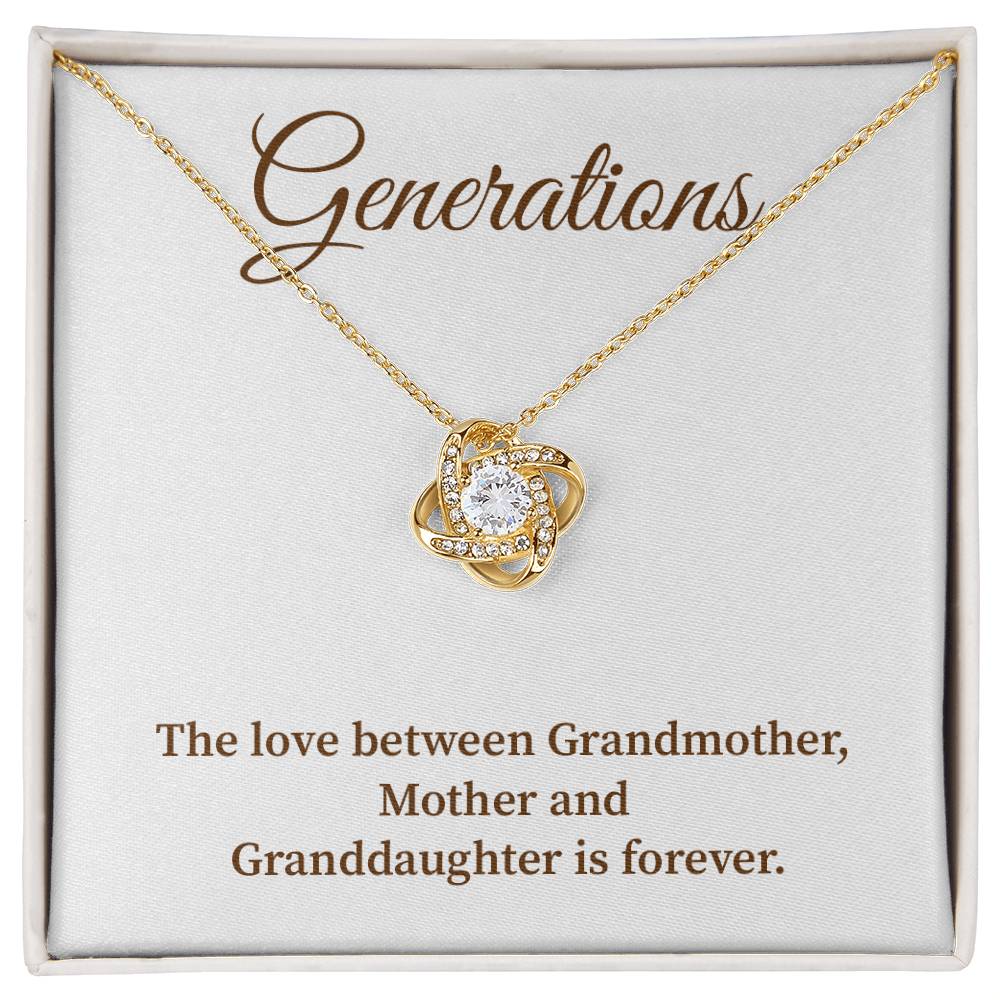 To Our Generations Generations necklace gift Heartfelt gift for family Grandmother mother granddaughter necklace Jewelry gift for mother Generational love jewelry Special gift for family members Sentimental keepsake for family