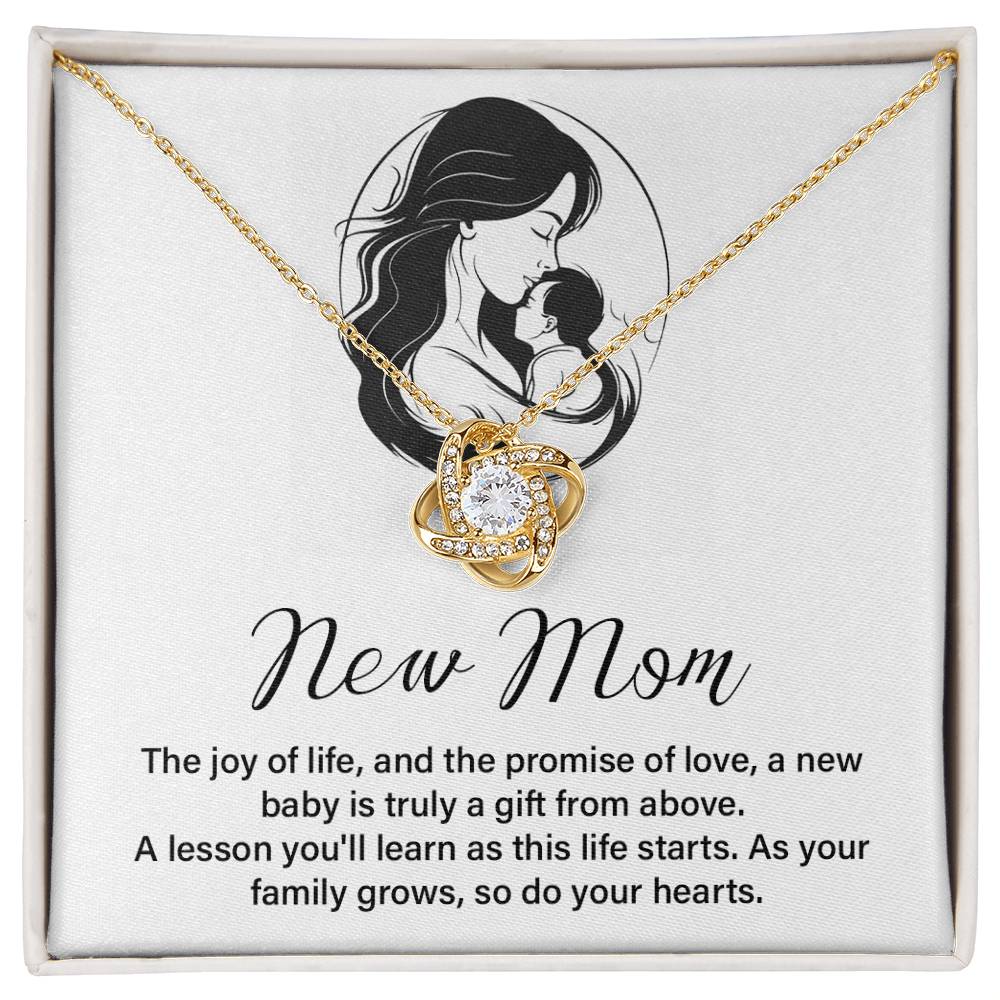 New Mom Necklace Gift for Baby Shower – Message Card Included