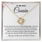 To My Dear Cousin Love Knot Necklace On First Communion