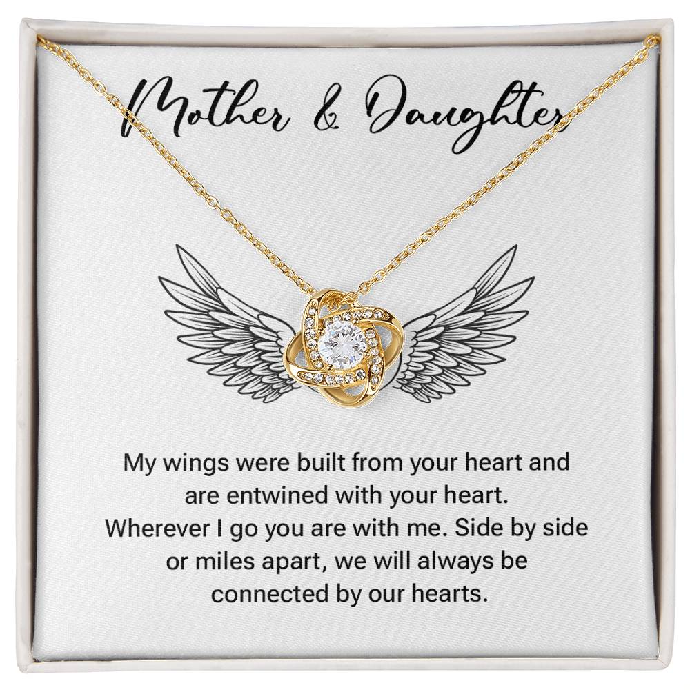 Mother & Daughter Necklace Gift – Wings of Love Keepsake Card