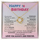 18th Birthday Necklace for Girl – Pastel Message Card Jewelry Gift