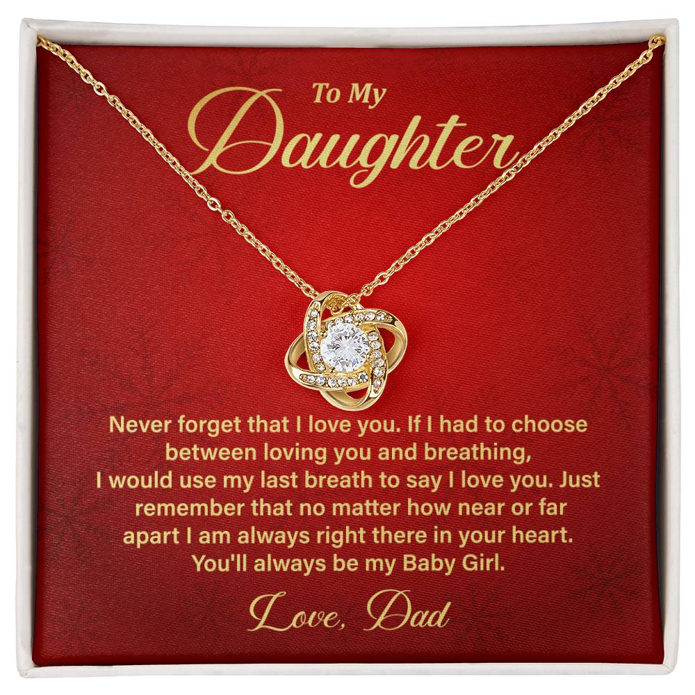 Daughter Necklace Gift from Dad – Message Card Box