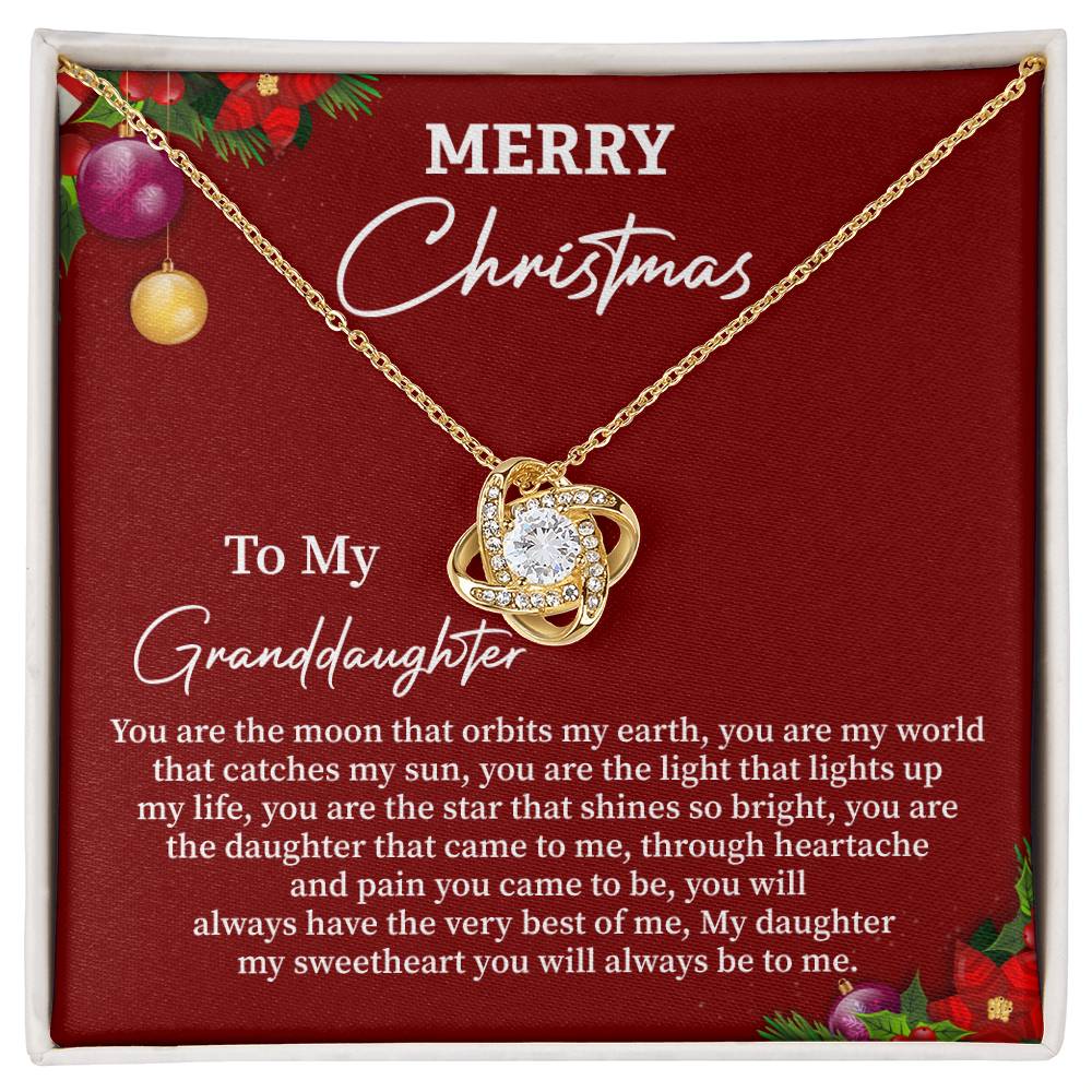 Merry Christmas Necklace Gift For My Granddaughter Gift From Grandma And Grandpa