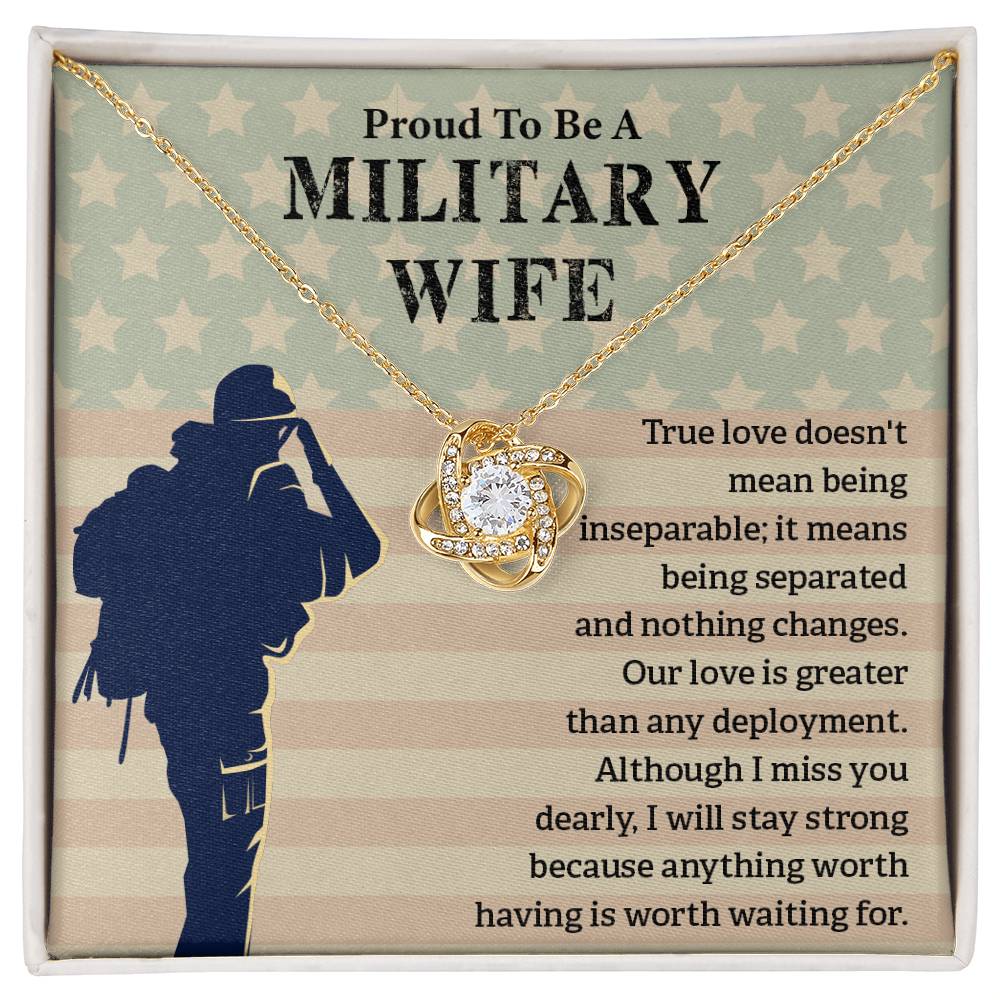 Proud To Be A Military Wife Proud Military Wife Jewelry Heartfelt Gift For Military Spouses True Love Necklace Supportive Gift For Wives Emotional Support Jewelry Unwavering Commitment Jewelry Meaningful Gift For Military Spouses Romantic Gift For Wives