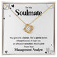 Funny Gift for Soulmate from Management Analyst