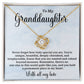 Cherished Granddaughter Necklace with Sentimental Card
