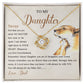 Dad to Daughter Lion Necklace Message Card Gift