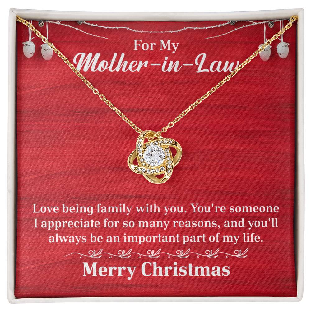 Love Knot Necklace For My Mother In Law On Merry Christmas.