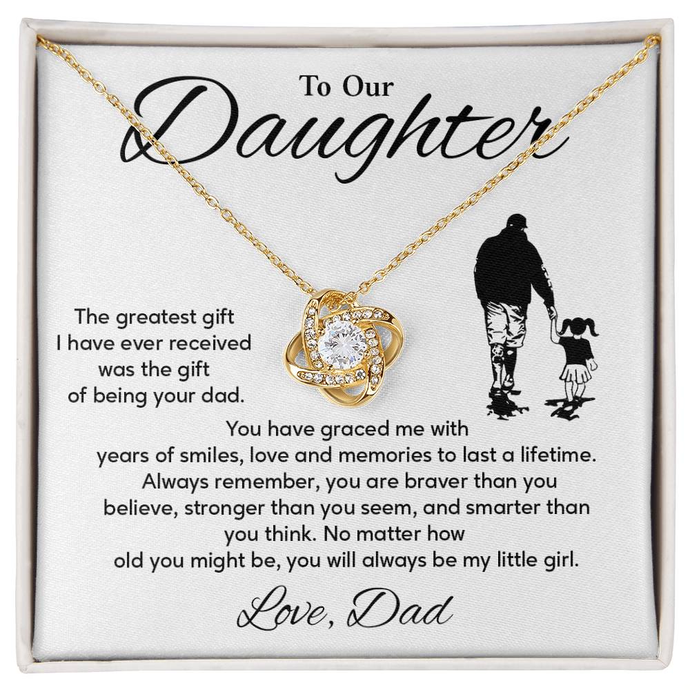 Daughter Necklace from Dad – Birthday or Graduation Gift for Her