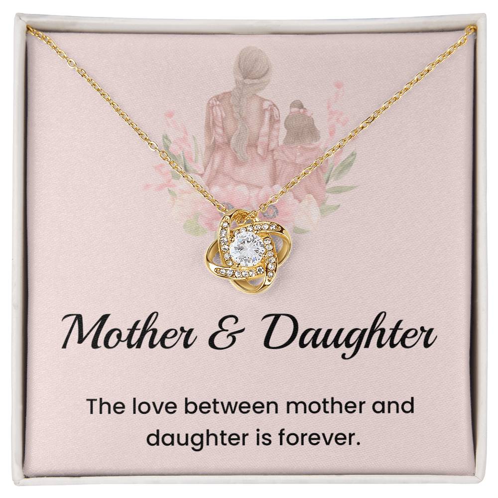Mother & Daughter Necklace Gift – Forever Bond Floral Message