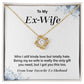 Funny Ex-Wife Necklace Gift with Message Card