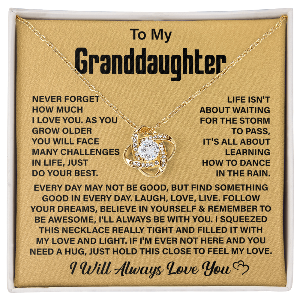 Granddaughter Necklace Gift With Life Advice Card