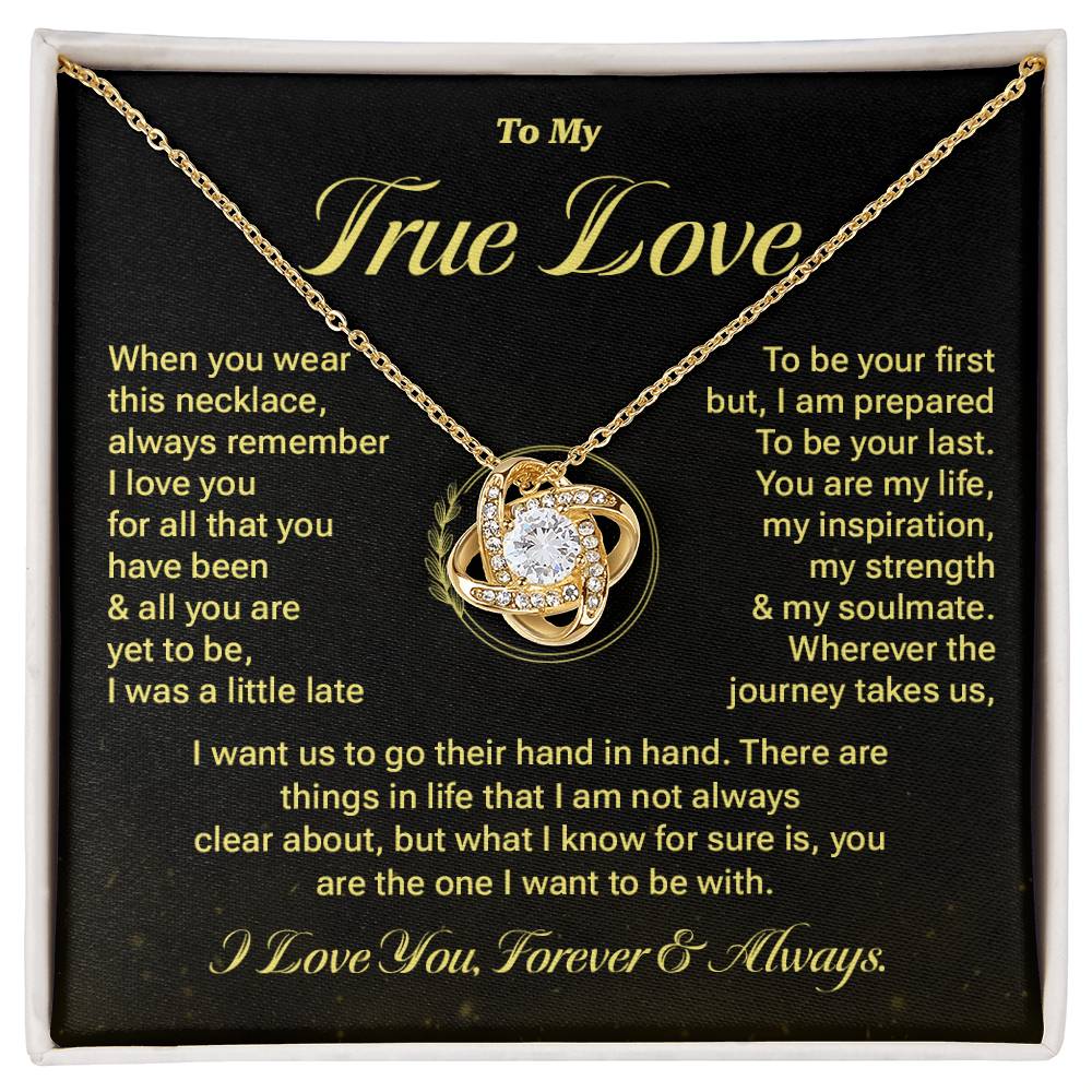 True Love Necklace Gift with Message Card
