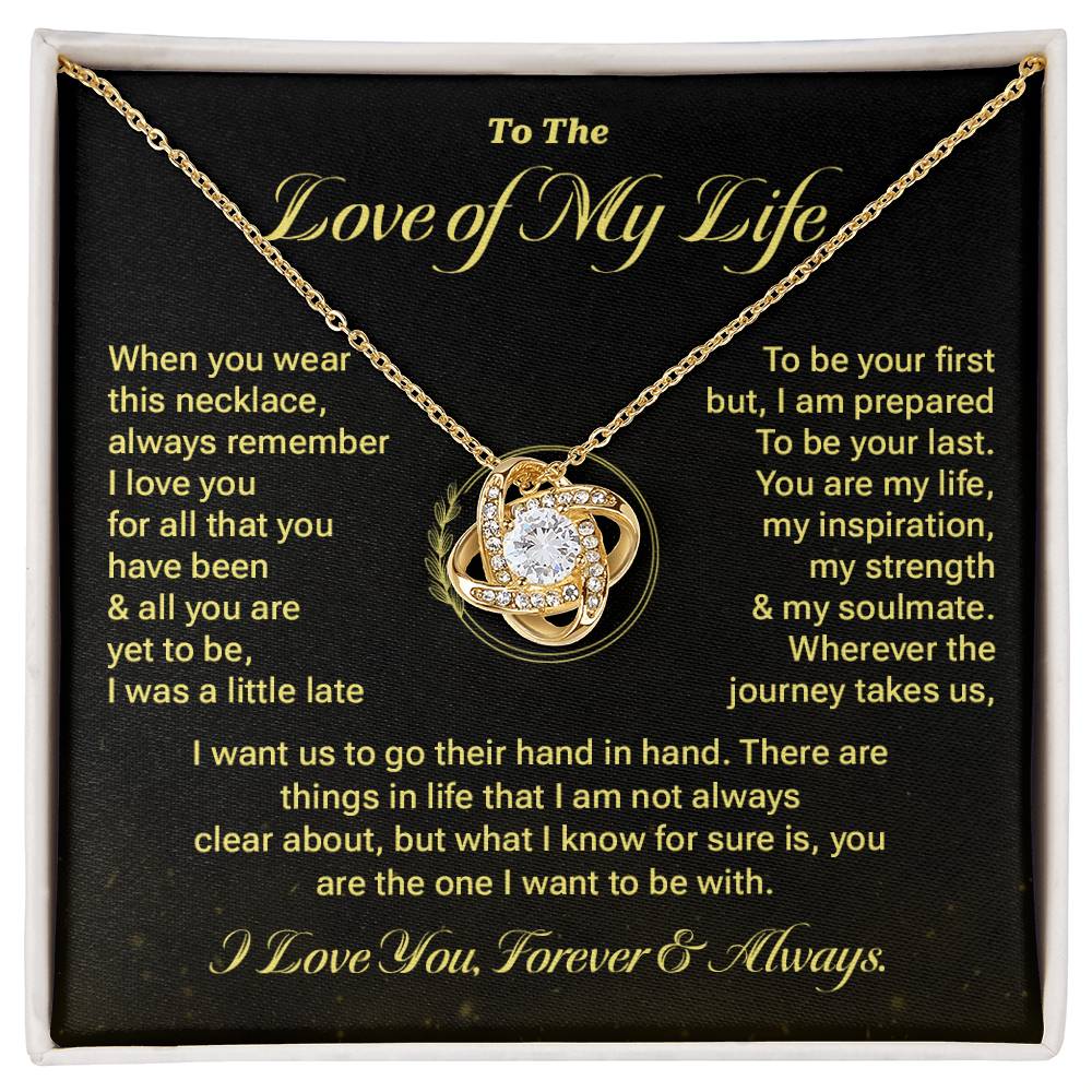 Love of My Life Necklace Gift with Message Card
