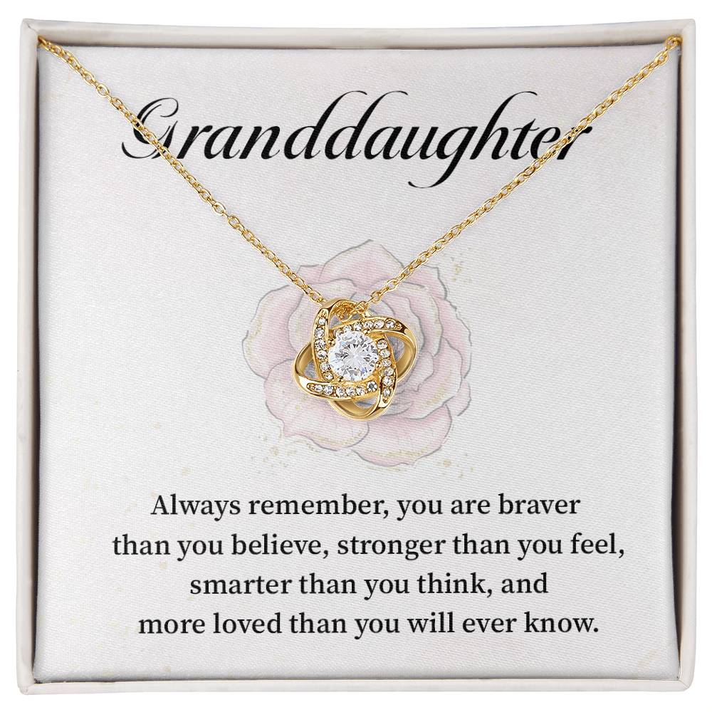 To My Granddaughter Necklace – You Are Braver Than You Believe Gift