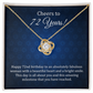 Cheers To 72 Years, Happy 72 Birthday Necklace For Women
