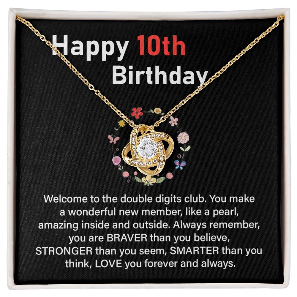 10th Birthday Gift for Girl – Jewelry with Sweet Message Card