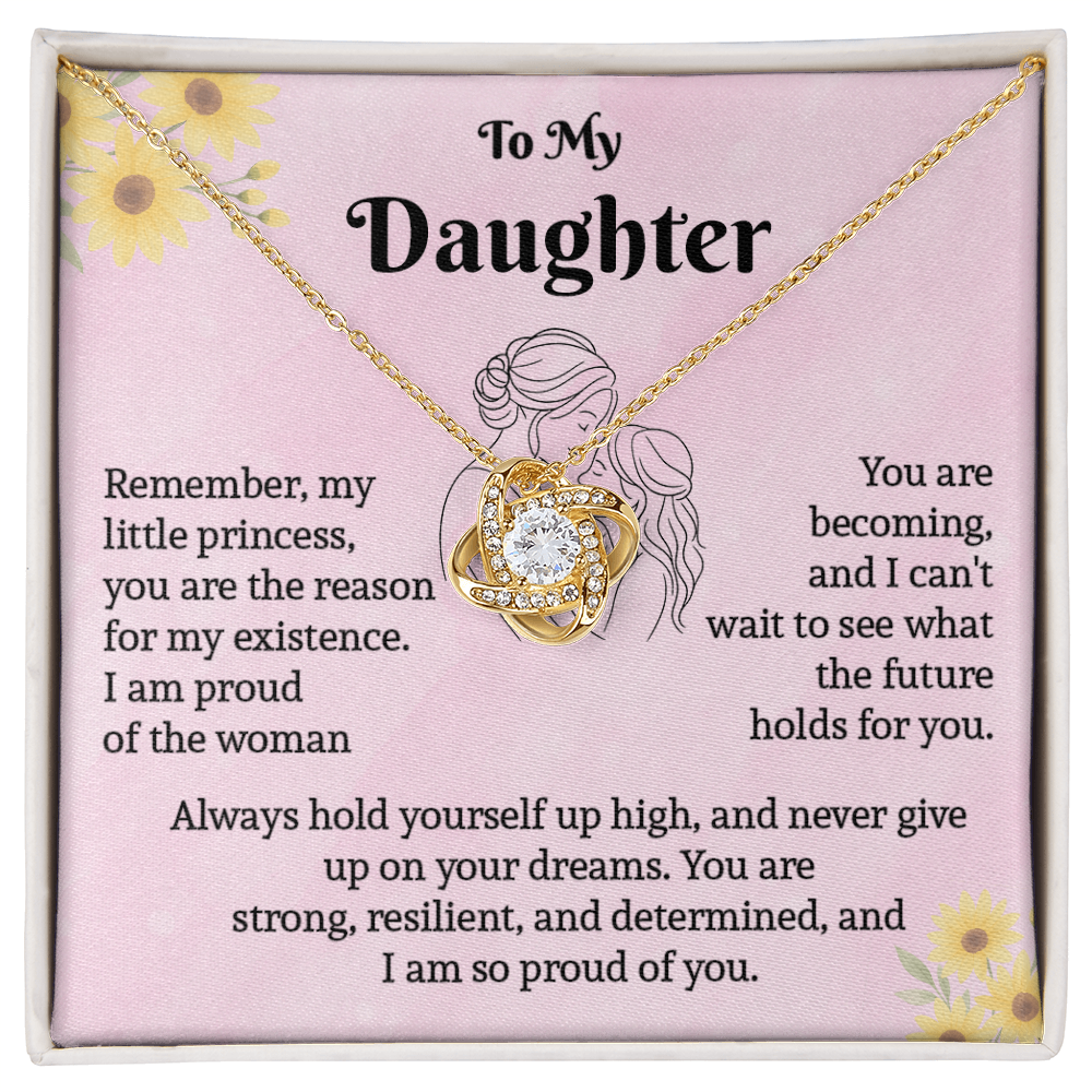 To My Daughter Necklace Proud and Resilient Messaged