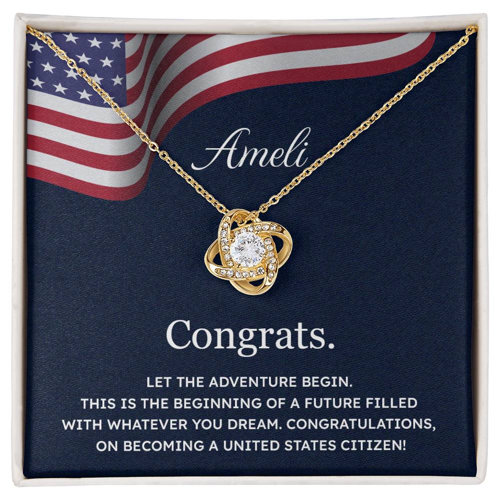 Congrats Necklace For New U.s. Citizen Ameli Necklace For New U.s. Citizen Gift For Citizenship Celebration Necklace With Citizenship Message Necklace For New U.s. Citizen Ameli Gift For Becoming A U.s. Citizen Proud U.s. Citizen Jewelry