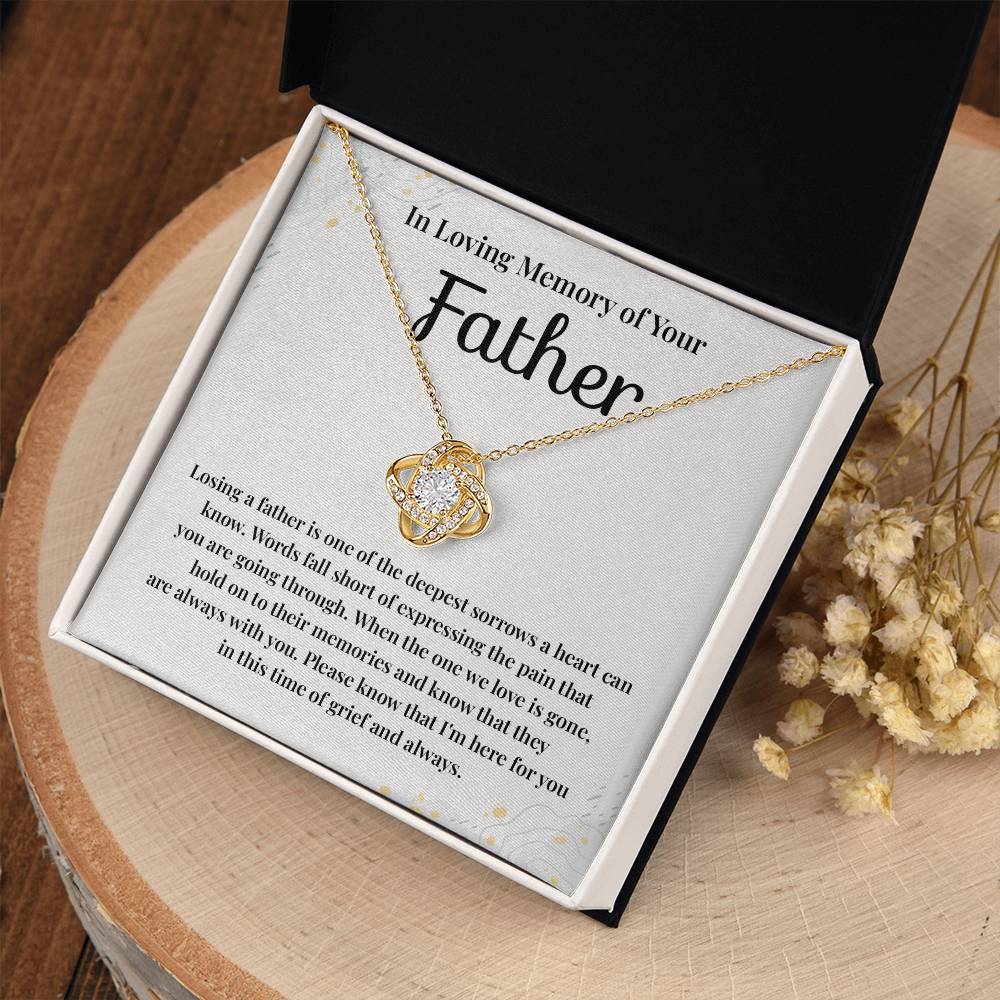 Memorial Necklace Gift for Loss of Father – Gift Box