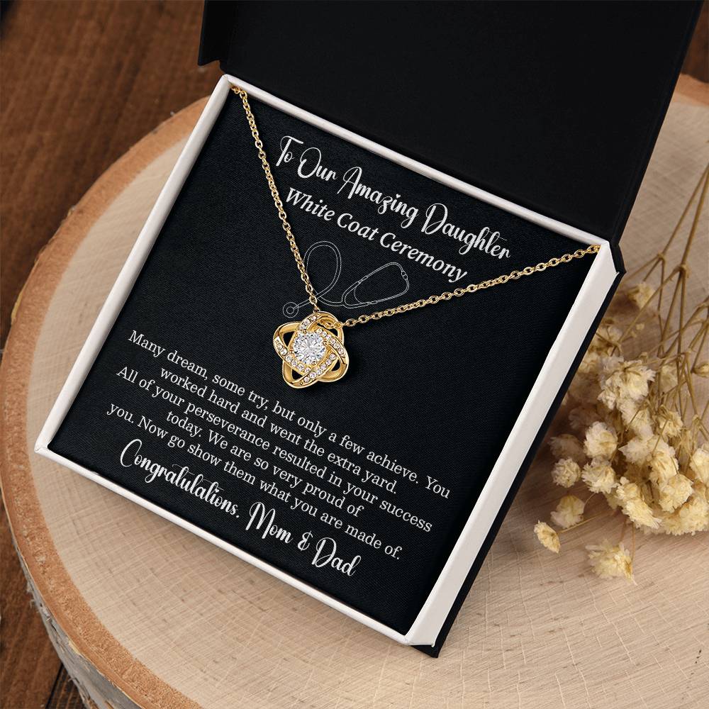 To Our Amazing Daughter On Your White Coat Ceremony Best Wishes Necklace You Are Amazing Necklace Personal Growth Jewelry Motivational Jewelry For New Beginnings Emotional Connection Necklace Meaningful Gift From Parents Congratulations Necklace