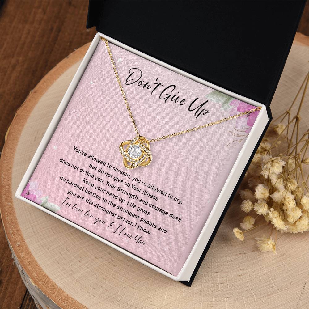 Don't Give Up Strength And Courage Necklace Don't Give Up Necklace Supportive Gift For Fighter You Are Strong Necklace Life's Battles Necklace Emotional Connection Necklace Love And Support Necklace Motivational Jewelry Breast Cancer Necklace For Soulmate