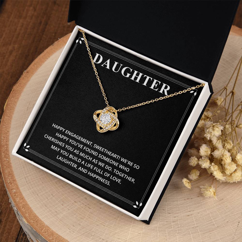 Daughter Happy Engagement Necklace Daughter Engagement Necklace Happy Engagement Gift For Daughter Sentimental Gift For Daughter’s Engagement Jewelry Gift For Daughter’s Engagement Daughter Love And Joy Gift Meaningful Engagement Gift For Daughter