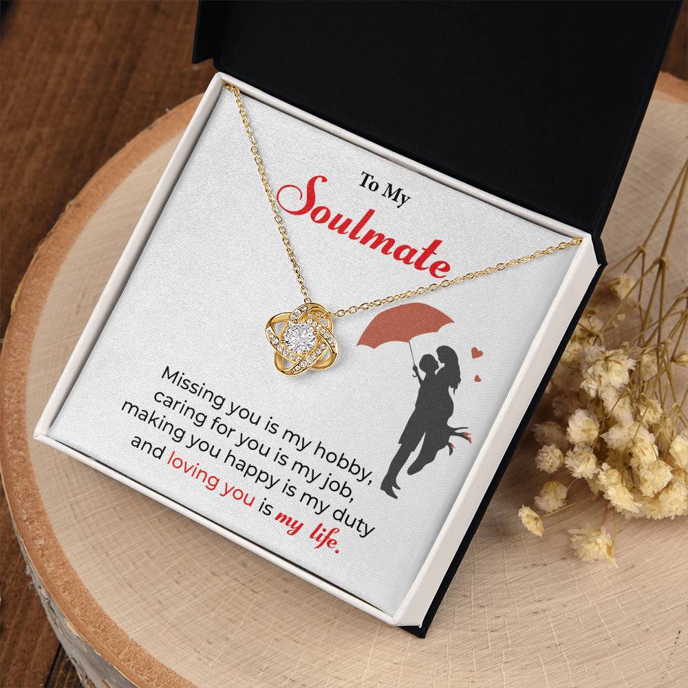 Soulmate Necklace Gift for Her – Message Card Box