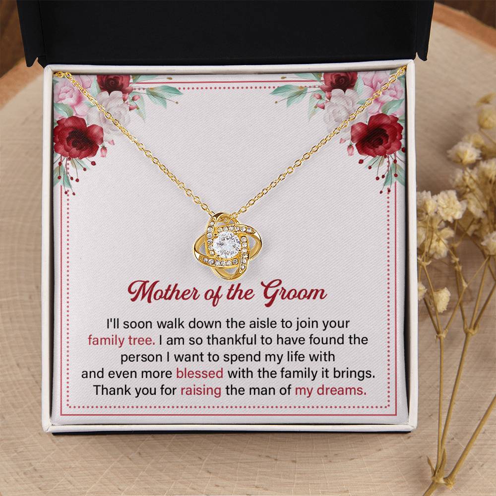 Mother of the Groom Necklace Gift With Message Card