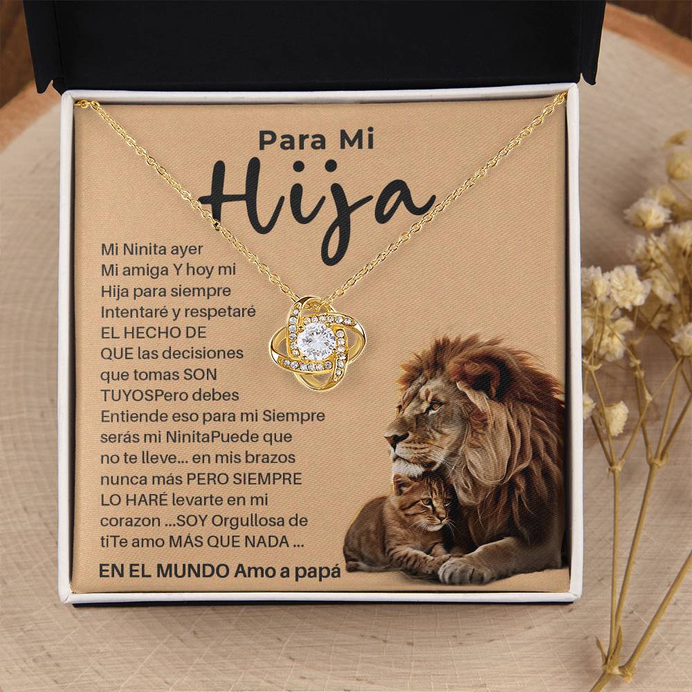 Collar Para Hija con Tarjeta de Papá – Orgullosa de Ti Siempre