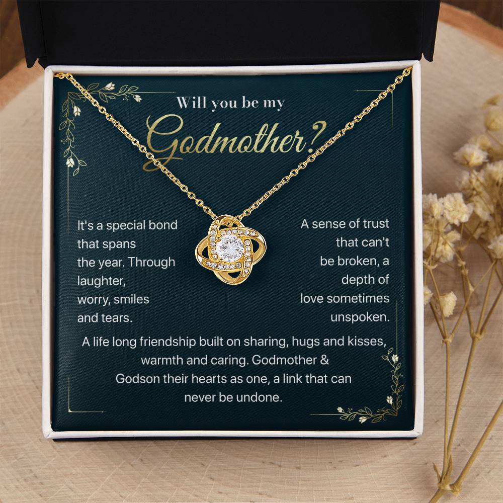 Will you be my Godmother Endless Support Necklace Bright Future Necklace Faithful Godmother Jewelry Strength In Unity Necklace Empowering Presence Jewelry Enduring Bond Necklace Emotional Support Pendant Inspirational Connection Jewelry