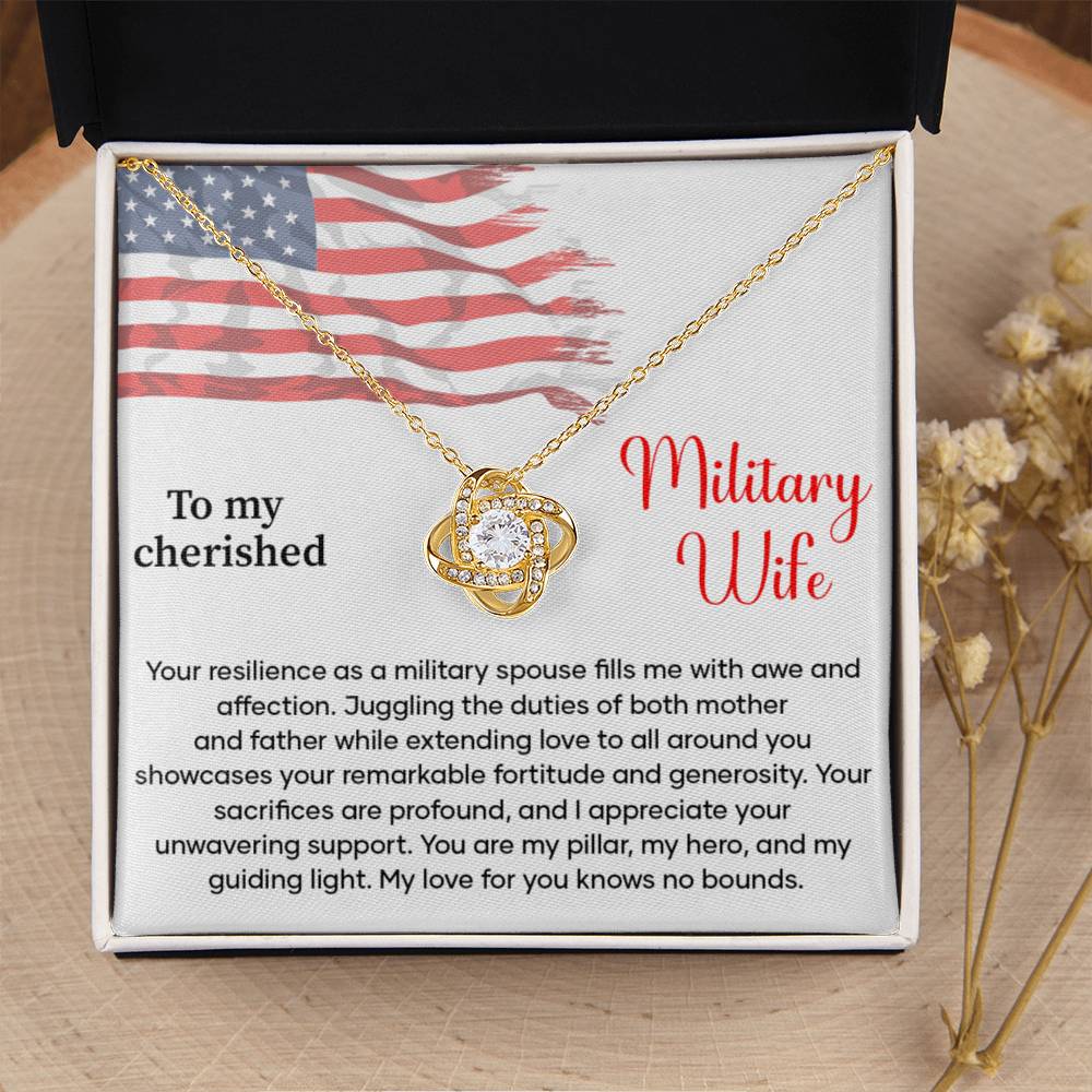 Gift for Military Wife with Patriotic Message Card