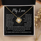 Romantic Necklace Gift for Her With Message & Luxury Box