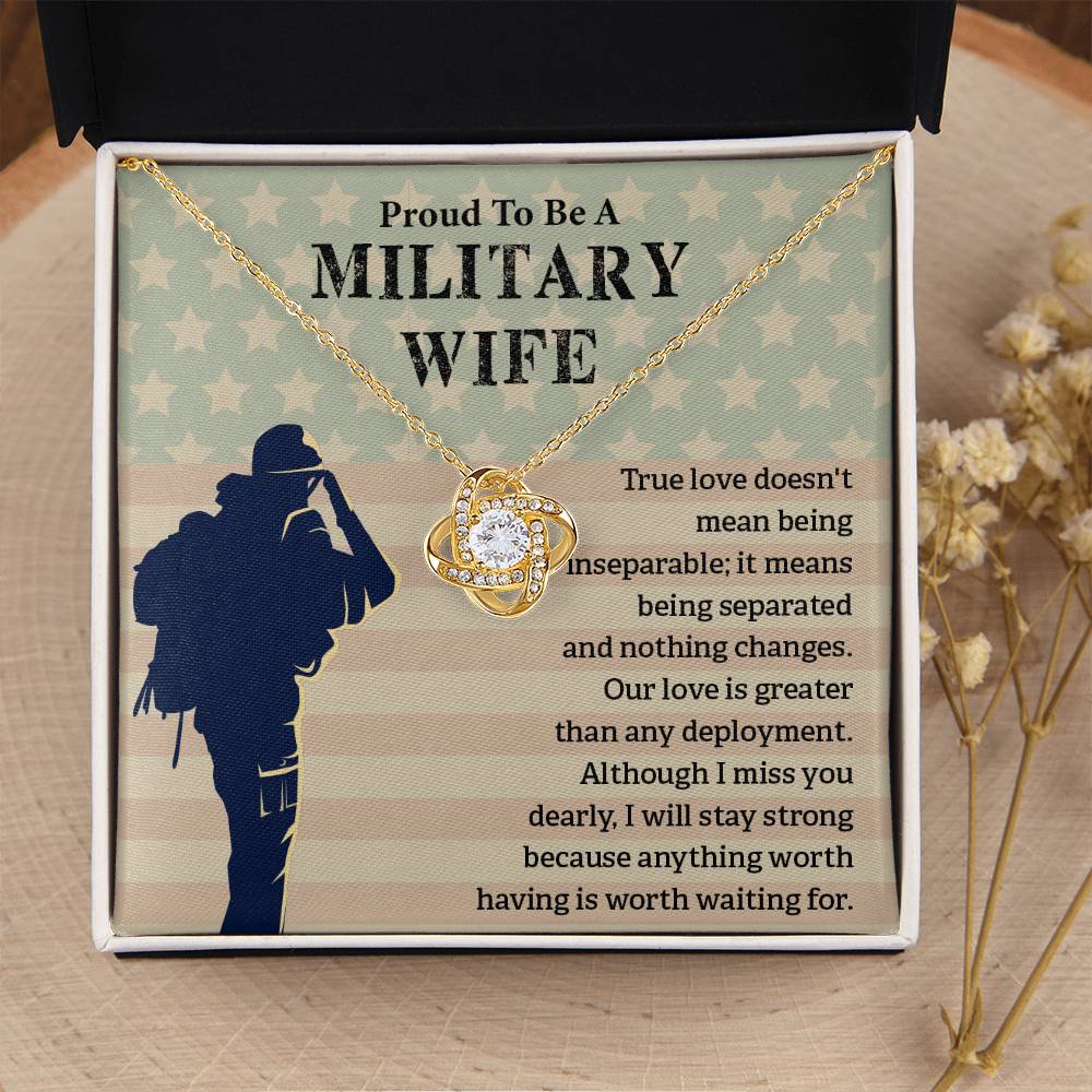 Proud To Be A Military Wife Proud Military Wife Jewelry Heartfelt Gift For Military Spouses True Love Necklace Supportive Gift For Wives Emotional Support Jewelry Unwavering Commitment Jewelry Meaningful Gift For Military Spouses Romantic Gift For Wives