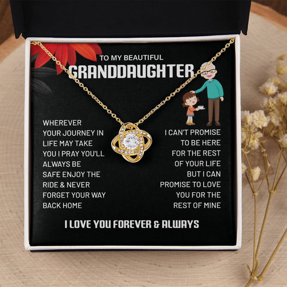 Granddaughter Journey Necklace Gift from Grandpa