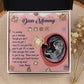 Dear Mommy Necklace For Mothe's Day Jewelry For Mom, Gift For Mommy From Baby Bump, Pregnancy Gift For Mommy Love Knot Necklace With Meaningful Message Card And Box.