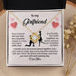 Girlfriend Necklace Gift with Sweet Love Message Card